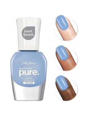 Sally Hansen #370 Crystal Blue Nail Polish 100% Vegan Plant Based for Nail Care